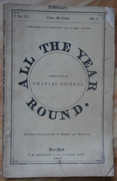 Item #12173 A MESSAGE FROM THE SEA. Charles Dickens.