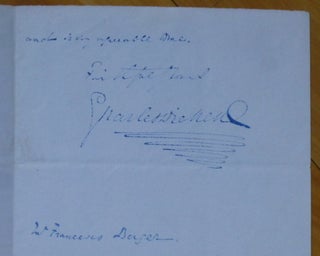 Autograph Letter Signed, to composer "Mr. Francesco Berger.". Charles Dickens.