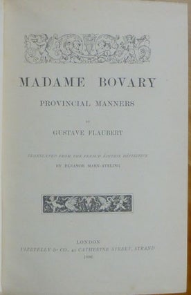 MADAME BOVARY. Provincial Manners.