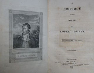 Item #15073 A CRITIQUE ON THE POEMS OF ROBERT BURNS. Robert Burns, George Gleig