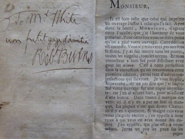 Item #15074 LA PUCELLE d'ORLÉANS. Poeme Heroi-Comique. Robert - inscribed and Burns, Voltaire - pen-name of François-Marie Arouet.