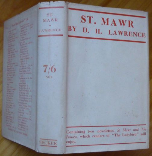 Item #15135 ST. MAWR. Together with The Princess. D. H. Lawrence.