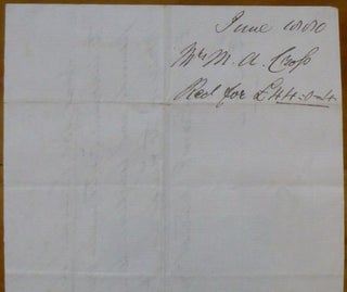 Receipt signed ("Mary Ann Cross") for funds received from her father's estate.