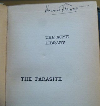 THE PARASITE. (Vincent Starrett's copy)