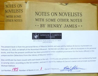 NOTES ON NOVELISTS with Some Other Notes.