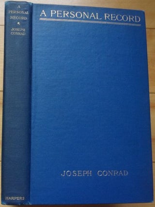 Item #15338 A PERSONAL RECORD. Joseph Conrad