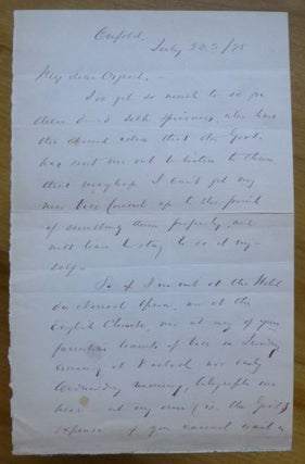 Item #15360 Autograph Letter Initialed, to his Boston publisher "My dear [James R.] Osgood" Bret...