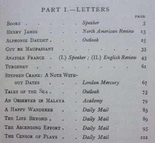 Item #15414 NOTES ON LIFE & LETTERS. Joseph Conrad