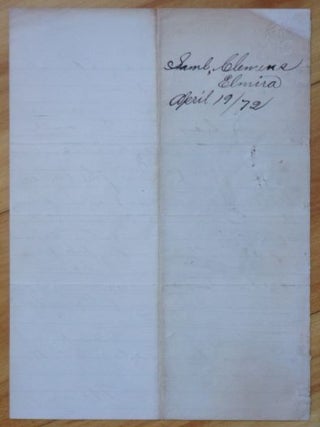 Autograph Letter Signed ("Mark") to "Friend Frank [Bliss]".