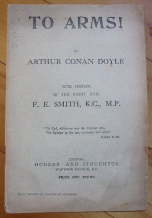 Item #15469 TO ARMS! Arthur Conan Doyle