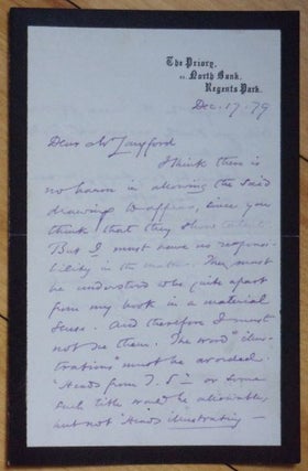 Item #15498 Autograph Letter Signed to her Publisher. George Eliot
