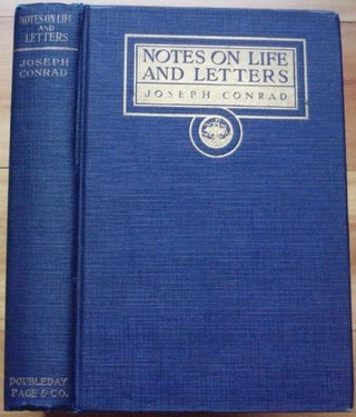 Item #15501 NOTES ON LIFE AND LETTERS. Joseph Conrad