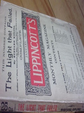 Item #15836 THE LIGHT THAT FAILED. In Lippincott's Monthly Magazine. Rudyard Kipling