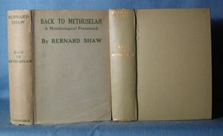 Item #7420 BACK TO METHUSELAH. Bernard Shaw